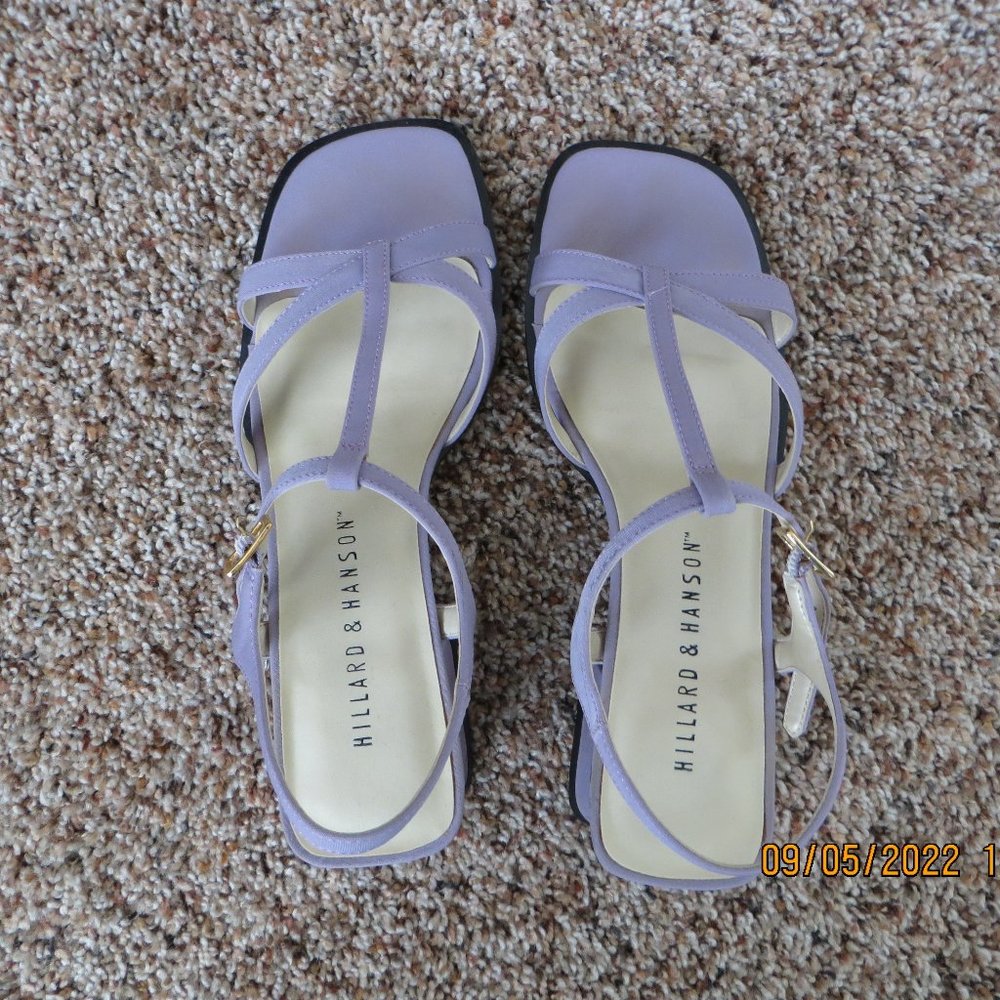Hillard & Hanson Napolin Lilac Sandals, Size 6.5M, Only worn once to a wedding